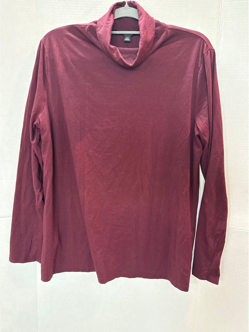 Ann Taylor Burgundy Long Sleeve Turtleneck Top XXL